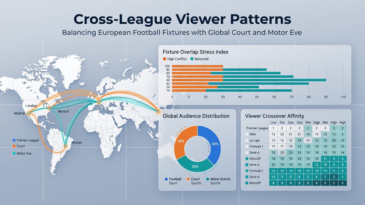 Mobile Ansicht mit synchronisierten Kalendern für europäischen Fußball, Tennis-Majors und Formel-1-Rennen