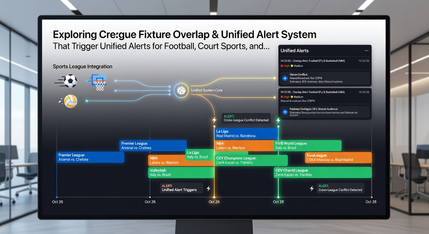 Illustration synchronisierter Alerts für verschiedene Sportarten auf tragbaren Gadgets