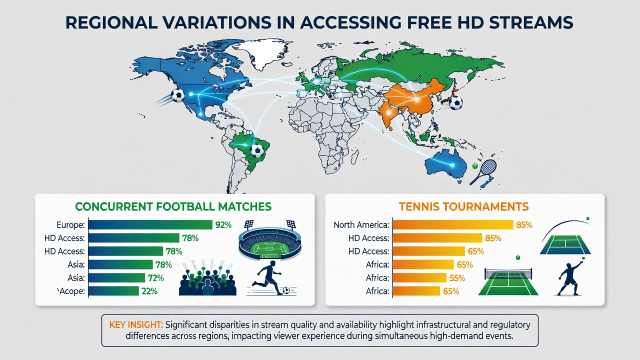 Smartphone mit parallelen Sport-Streams aus Asien und Europa