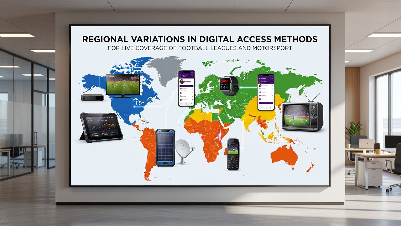Mobile Geräte und Streaming-Technologien für internationale Sportevents in verschiedenen Regionen
